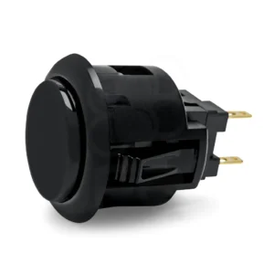 Genuine Sanwa OBSF-24 24mm snap-in push button in black