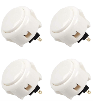 Genuine Sanwa OBSF-30 30mm snap-in push button in black