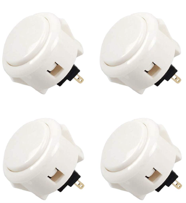 Genuine Sanwa OBSF-30 30mm snap-in push button in black