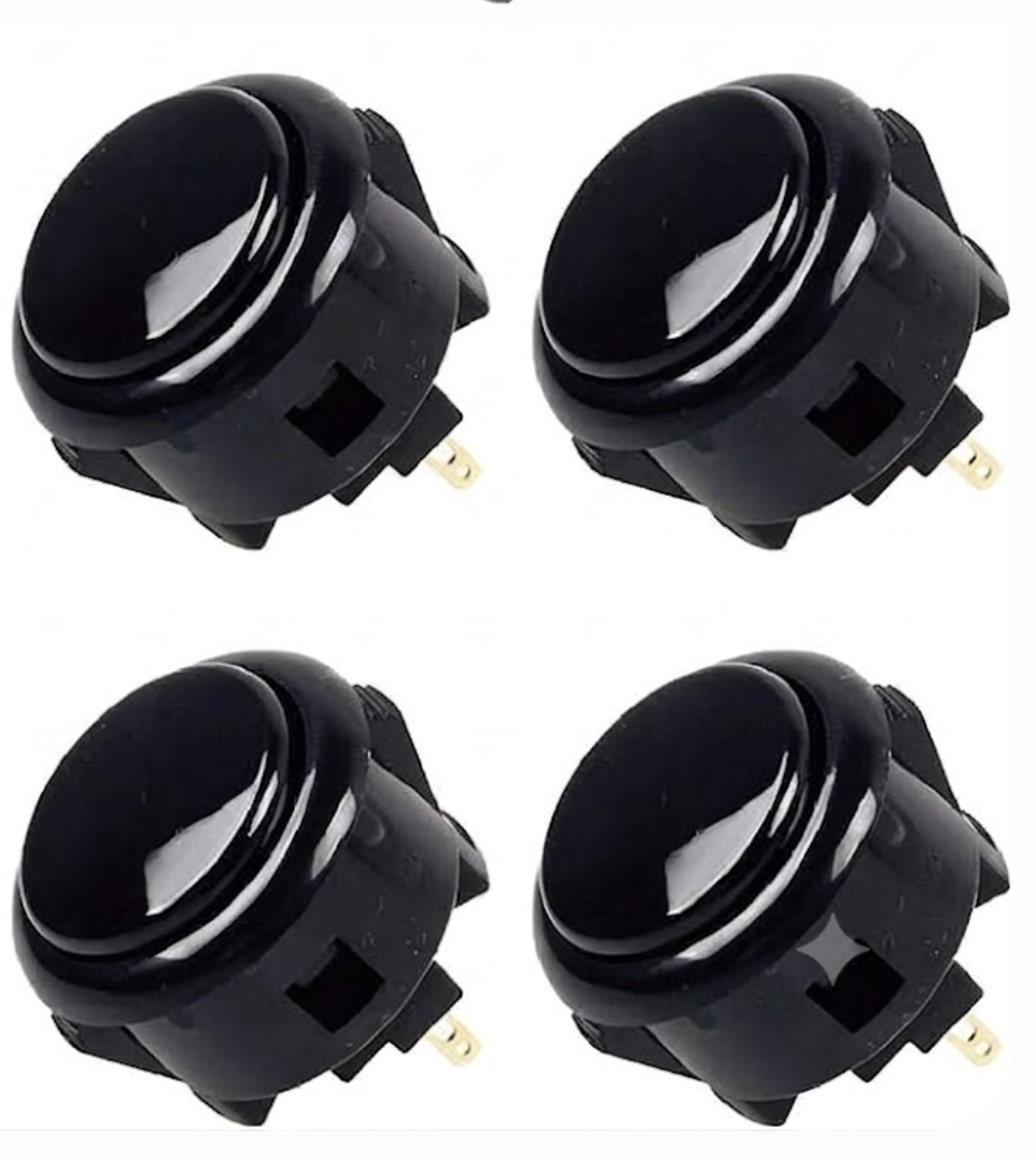 Genuine Sanwa OBSF-30 30mm snap-in push button in white
