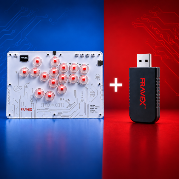 Fravex 16-Key Leverless Controller (White / Acrylic) + PS5 Bootloader Combo
