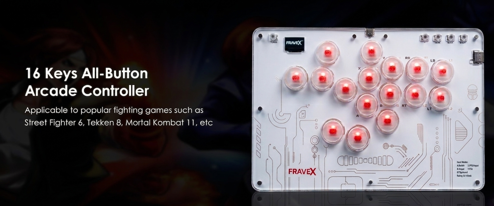 Fravex 16key HitBox Arcade Stick
