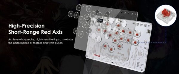 Fravex 16key HitBox Arcade Stick — PC/PS4/PS3/Switch