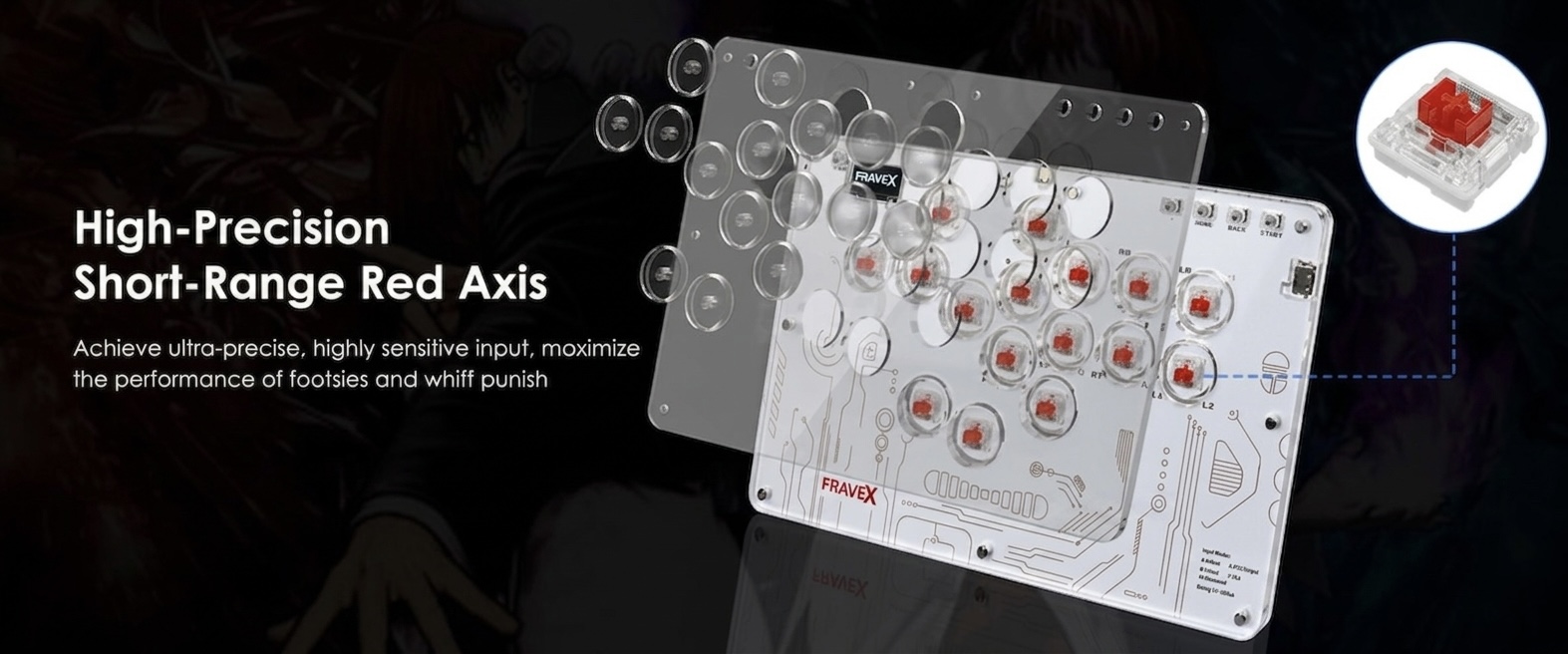 Fravex 16key HitBox Arcade Stick