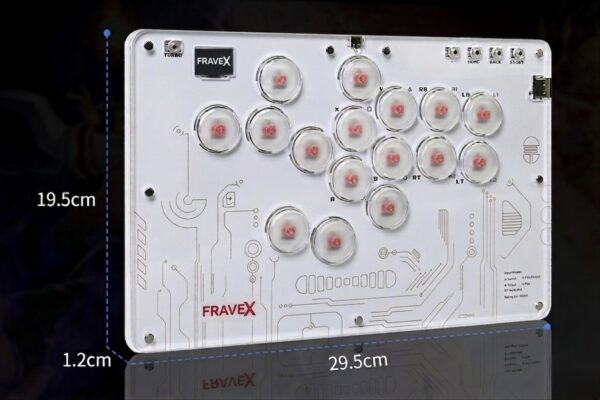 Fravex 16key HitBox Arcade Stick — PC/PS4/PS3/Switch