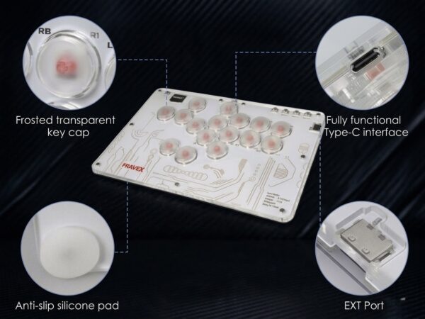 Fravex 16key HitBox Arcade Stick — PC/PS4/PS3/Switch