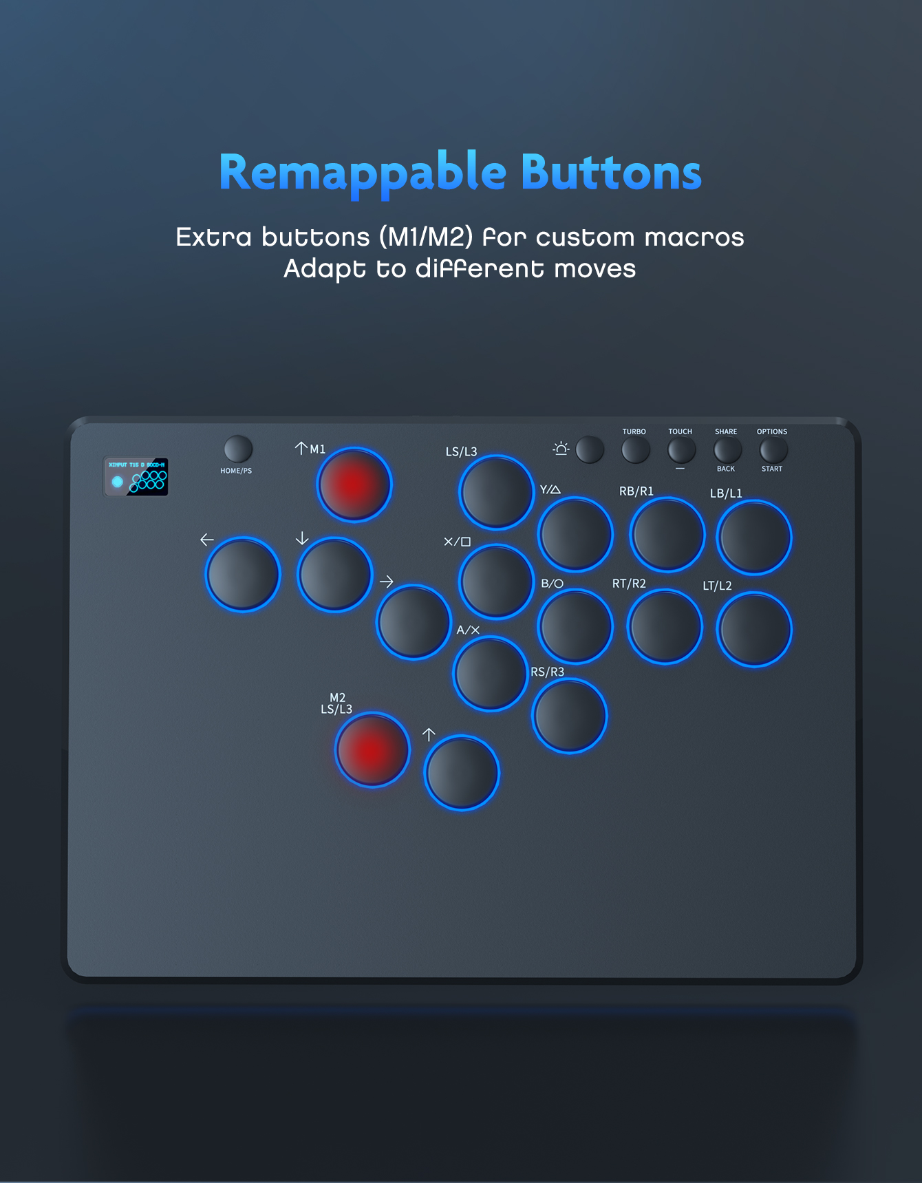 Remappable buttons and M1/M2 macros