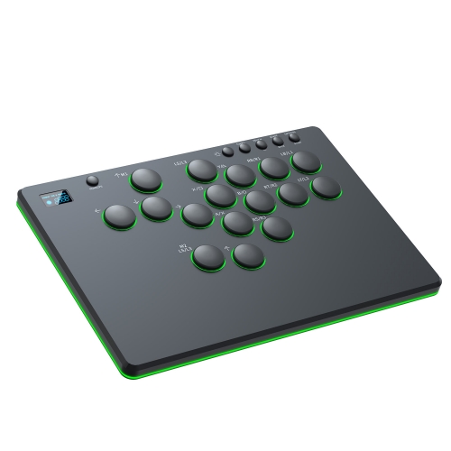 Fravex 16-Key Leverless Arcade Controller (OLED · Hot-Swap · RGB) — PC/PS4/PS3/Switch