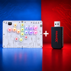 16keycombo_main_new Fravex 16-Key Leverless Controller (White / Acrylic) + PS5 Bootloader Combo
