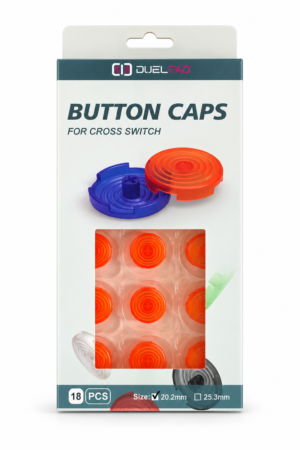 Duelpad Button Caps 20mm — Orange (Pack of 18)
