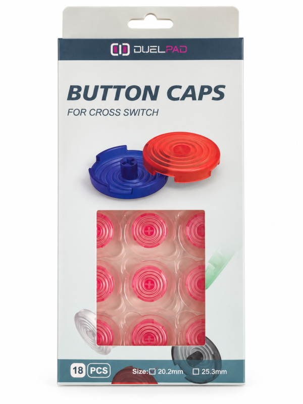 ButtonCap_20mm_Pink Duelpad Button Caps 20mm — Pink (Pack of 18)