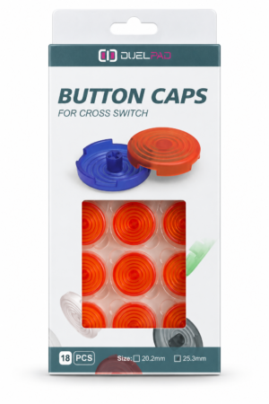 Duelpad Button Caps 25mm — Orange (Pack of 18)