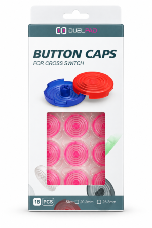 Duelpad Button Caps 25mm — Pink (Pack of 18)