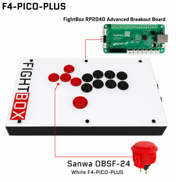 FightBox Leverless HitBox Controller — Sanwa OBSF-24