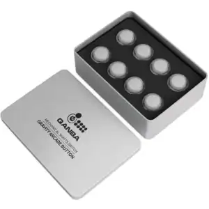 Qanba Gravity KS 30mm Silent Mechanical Pushbutton — Clear White (8-Piece Boxed Set)