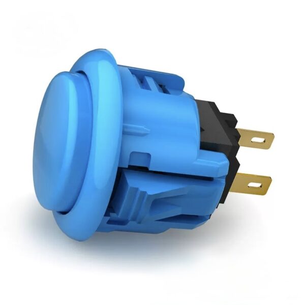 Qanba D-lite Push Button — Blue (24mm)