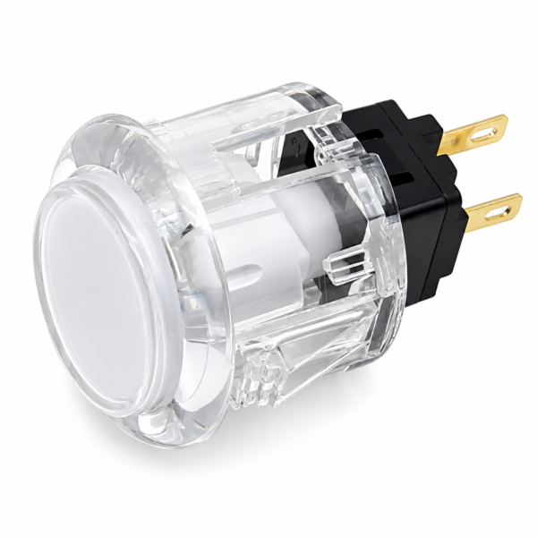 Qanba Transparent Card Button — Clear (24mm)