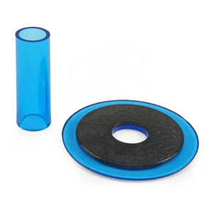 Sanwa JLF-CD Shaft Cover & Dustwasher Set — Clear Blue
