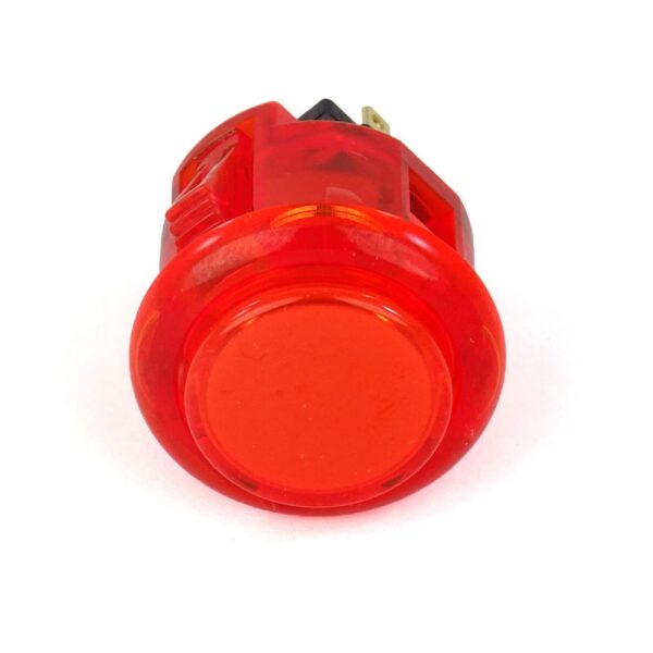 Sanwa OBSC-24 Push Button — Clear Red (24mm)