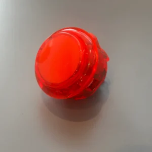 Sanwa OBSC-30 Push Button — Clear Red (30mm)