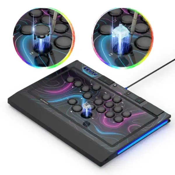 Qanba Sapphire S1 Leverless Arcade Controller — PS5 / PS4 / PC