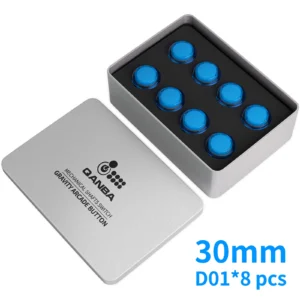 Qanba Gravity KS 30mm Silent Mechanical Pushbutton — Clear Blue (8-Piece Boxed Set)