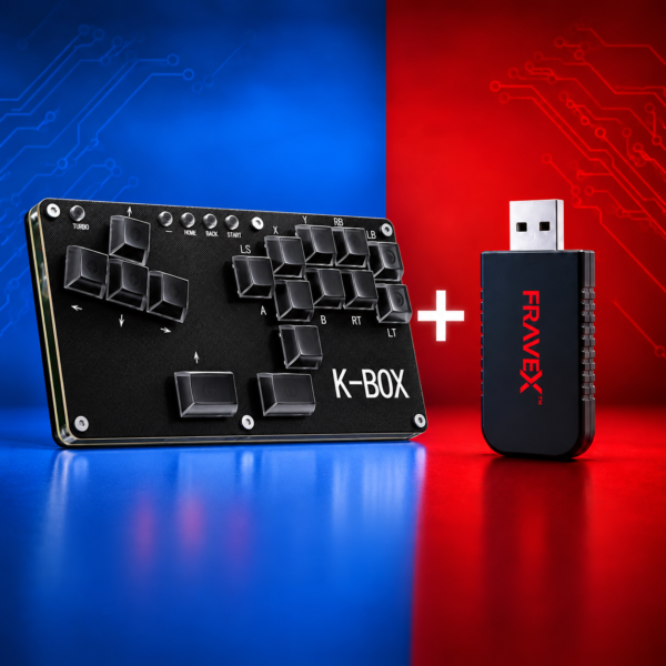 Fravex K-Box FightPad Black + PS5 Adapter Combo