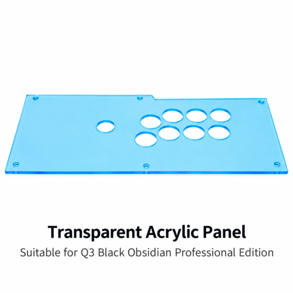 Qanba Q3 Transparent Acrylic Panel — Blue (for Q3 Obsidian)