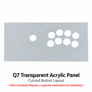 Qanba Q7 Transparent Acrylic Panel — Curved Button Layout (for Obsidian 2)