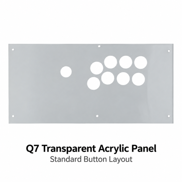 Qanba Q7 Transparent Acrylic Panel — Standard Button Layout (for Obsidian 2)