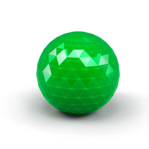 Qanba Prizm Ball Top — Clear Green (35mm)