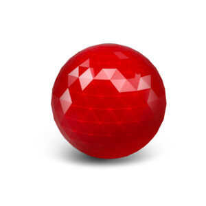 Qanba Prizm Ball Top — Clear Red (35mm)