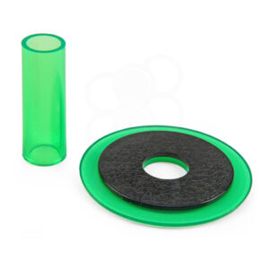 Sanwa JLF-CD Shaft Cover & Dustwasher Set — Clear Green